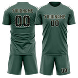Custom Blue Green Olive Soccer Jersey