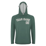 Custom Blue Green Gray UV-Hoodie