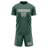 Custom Blue Green Gray Soccer Jersey