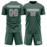 Custom Blue Green Gray Soccer Jersey