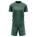 Custom Blue Green Green Soccer Jersey