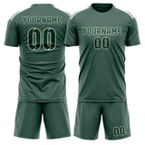 Custom Blue Green Green Soccer Jersey