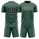 Custom Blue Green Dark Green Soccer Jersey