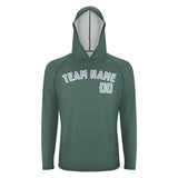 Custom Blue Green Light Blue UV-Hoodie