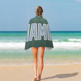 Custom Blue Green Light Blue Beach Towel