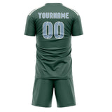 Custom Blue Green Light Blue Soccer Jersey