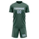 Custom Blue Green Light Blue Soccer Jersey