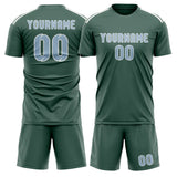 Custom Blue Green Light Blue Soccer Jersey