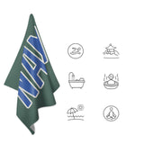 Custom Blue Green Sky Blue Beach Towel