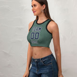 Custom Blue Green Blue Sleeveless Tank Top