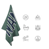 Custom Blue Green Blue Beach Towel