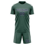 Custom Blue Green Blue Soccer Jersey