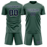 Custom Blue Green Blue Soccer Jersey