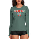 Custom Blue Green Orange Red Women's Long-Sleeve Shirt