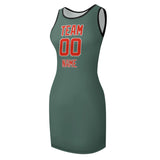 Custom Blue Green Orange Red Sleeveless Vest Dress
