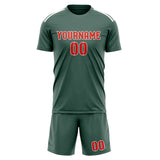 Custom Blue Green Orange Red Soccer Jersey