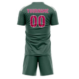 Custom Blue Green Pink Soccer Jersey