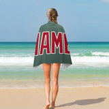 Custom Blue Green Red Beach Towel