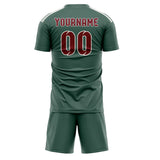 Custom Blue Green Crimson Red Soccer Jersey