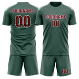 Custom Blue Green Crimson Red Soccer Jersey