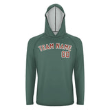 Custom Blue Green Coral Red UV-Hoodie