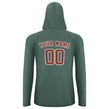 Custom Blue Green Coral Red UV-Hoodie