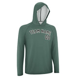 Custom Blue Green Black UV-Hoodie