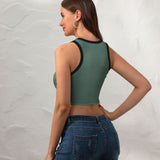 Custom Blue Green Black Sleeveless Tank Top