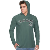 Custom Blue Green Black UV-Hoodie