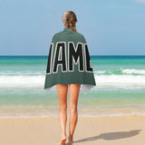 Custom Blue Green Black Beach Towel