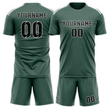Custom Blue Green Black Soccer Jersey