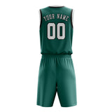 Custom Blue Green White Basketball Set