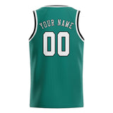 Custom Blue Green & White Colors Design Sports Basketball Jersey