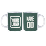 Custom Blue Green White Mug