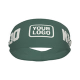 Custom Blue Green White Sports headband