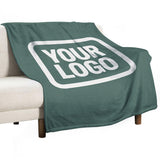 Custom Blue Green White Blanket