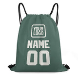 Custom Blue Green White Drawstring Bag
