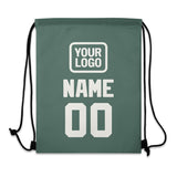 Custom Blue Green White Drawstring Bag