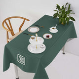 Custom Blue Green White Square Table Cloth