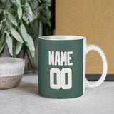 Custom Blue Green White Mug