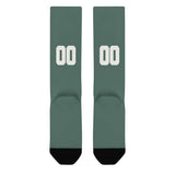 Custom Blue Green White Knee-High Sock