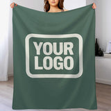 Custom Blue Green White Blanket