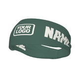 Custom Blue Green White Sports headband