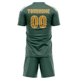 Custom Blue Green Yellow Soccer Jersey