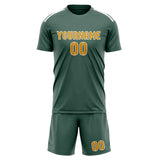 Custom Blue Green Yellow Soccer Jersey