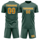 Custom Blue Green Yellow Soccer Jersey