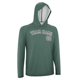 Custom Blue Green Dark Grey UV-Hoodie