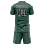 Custom Blue Green Dark Grey Soccer Jersey