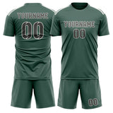 Custom Blue Green Dark Grey Soccer Jersey
