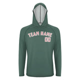 Custom Blue Green Light Pink UV-Hoodie